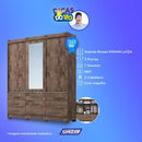 Roupeiro Panan Luiza 100  Mdf 3pts 7 Gvs - 40010055-0126 - PC / 4