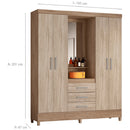 Roupeiro Demobile Capelinha Persia 4 Pts - 43220-108 - PC / 2