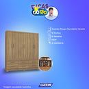 Roupeiro Demobile Veneto 6 Pts 6 Gvs - 66020-134 - PC / 3