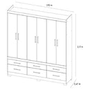 Roupeiro Demobile Veneto 6 Pts 6 Gvs - 66020-134 - PC / 3