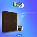 Roupeiro Demobile Flash Ii 6 Pts 2 Gvs - 62920-105 - PC / 2