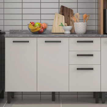 Balcao Pia Itatiaia New Jazz 1,20 M 3 Pts 2 Gv S/t - 3600001607