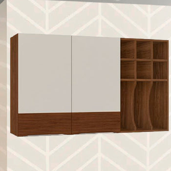 Armario Kits Parana Vivi Luz 2p 1,20 M Com Nicho - 2607 - PC / 2