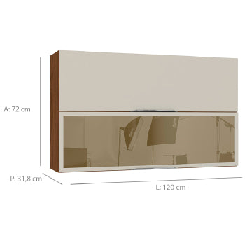 Armario Kits Parana Vivi Luz 1,20 M 2 Pts  1 C/vd - 2605 - PC / 2