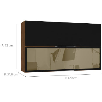 Armario Kits Parana Vivi Luz 1,20 M 2 Pts  1 C/vd - 2605 - PC / 2