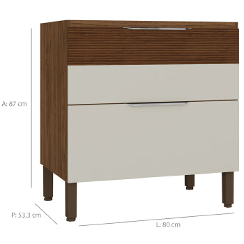 Balcao Kits Parana 80 Cm 1 Pt 1g C/ Tampo - 2623 - PC / 3