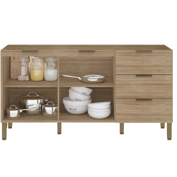 Balcao Kits Parana Glam 1,60m  S/tampo - 2985 - PC / 2