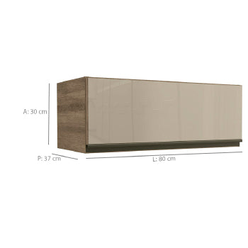 Armario Aereo Basc Kappesberg Maxxi 80cm G773 1p - G773-no