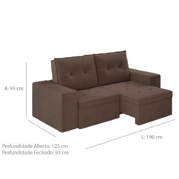 Estofado Besthouse Copacabana  1,90m Ret/ Rec - Bh12550
