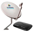 Kit Antena 75cm Monoponto Ku Chapa   Receptor Digital Sat Hd Vivensis - PC / 2