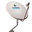 Kit Antena 75cm Monoponto Ku Chapa   Receptor Digital Sat Hd Vivensis - PC / 2