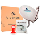 Kit Antena 75cm Monoponto Ku Chapa   Receptor Digital Sat Hd Vivensis - PC / 2