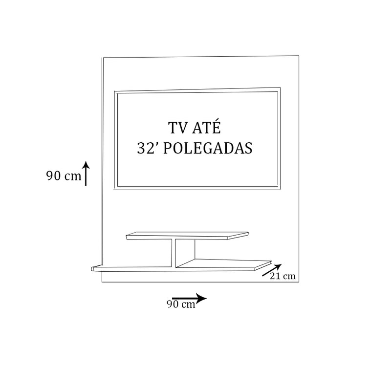 Painel Para Tv Até 32 Polegadas Natural Em Mdf