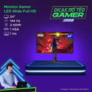 Monitor Aoc Gamer 24g2 24p 1vga 2hdmi 1dport 144hz - 24g2/bk