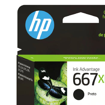 Cartucho De Tinta Hp 667xl Preto - 3ym81ab