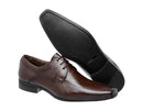 Kit 01 Par De Sapatos Pelica Café + Cinto De Couro