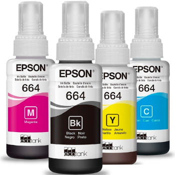 Kit Refil Epson T664 Preto/ciano/margenta/amarelo - T664520-br