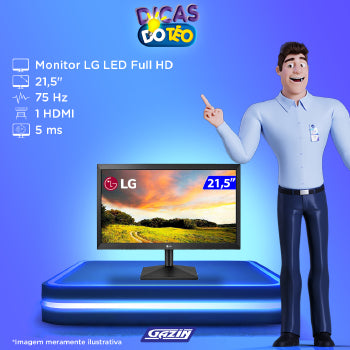 Monitor Lg Led 21.5 22mk400h Wide Fullhd Hdmi - 22mk400h-b.awzm