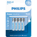 Pilha Alcalina Philips Aaa C/4 Unidades - Lr03p4b/59