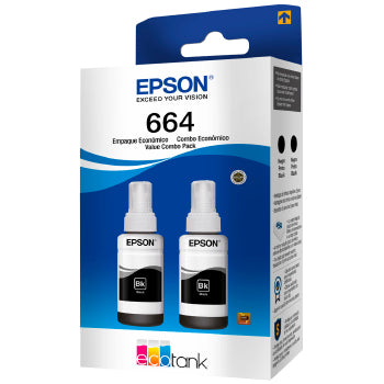 Kit Refil Epson T664 2xpreto - T664120-2p