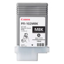 Cartucho de Tinta Canon PFI-102 MBK 130ml (5pçs) - 0894B003AA