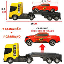 Caminhão Guincho Infantil Com Carrinho De Brinquedo Reboque