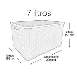 Caixa organizadora Rattan 7 Litros - Arqplast