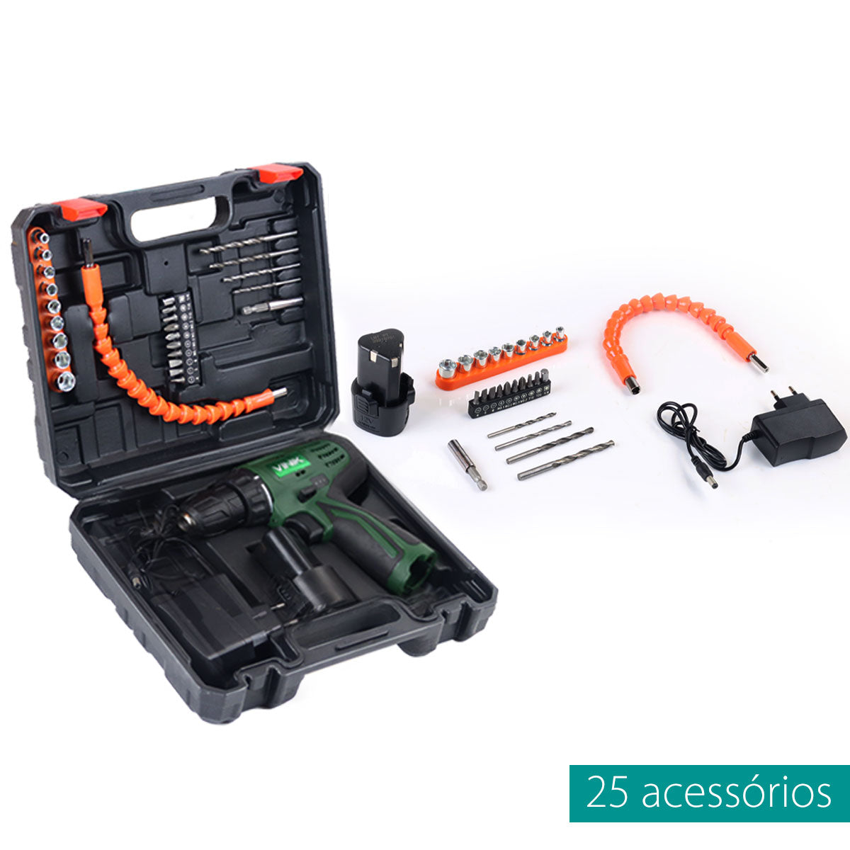 Furadeira E Parafusadeira 12v Ions-litio Bivolt C/ Acessorios - Lbt-ts-12b