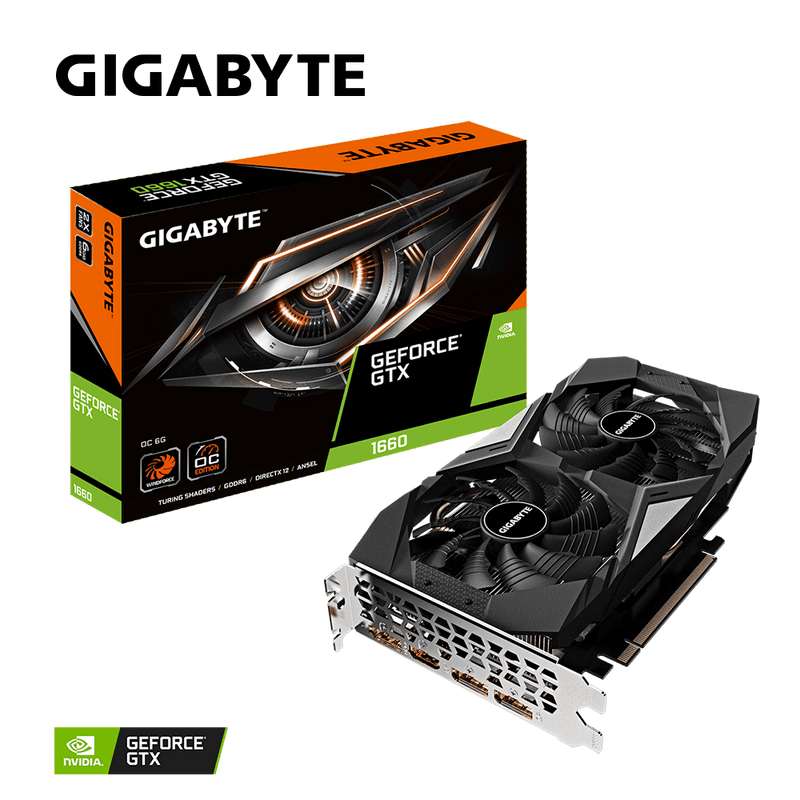 Placa De Vídeo Geforce Gtx 1660 Oc 6gb, 192bits, Gddr5, Hdmi, 3dp Gv-n1660oc-6gd - Gigabyte