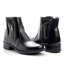 Bota Montaria Cano Curto Couro Comfort Preto 1008