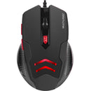 Kit Mouse Pad E Mouse 3200dpi Gamer Preto E Vermelho Mo306
