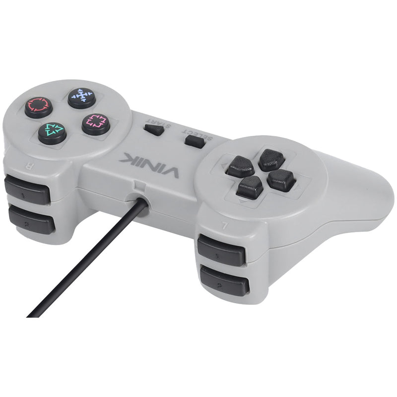 CONTROLE PARA PC COM FIO USB MODELO PLAY 1 CINZA