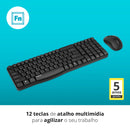 Teclado E Mouse Sem Fio 1000dpi Ra001 Preto