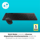 Teclado E Mouse Sem Fio Bluetooth Ra003 Preto