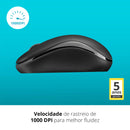 Mouse Sem Fio 1000dpi Ra007 Preto