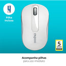 Mouse Sem Fio 1000dpi Ra008 Branco