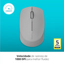 Mouse Sem Fio 1300dpi Bluetooth Ra010 Cinza