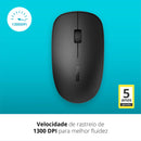 Mouse Sem Fio 1300dpi Bluetooth Ra011 Preto