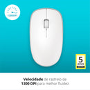 Mouse Sem Fio 1300dpi Bluetooth Ra012 Branco