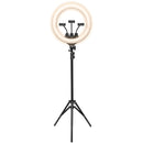 Kit Ring Light Led 46cm 18 Polegadas Com Tripe 2,1 Metros E Suporte Para 3 Celulares Ate 8"" - Rl46