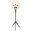 Kit Ring Light Led 46cm 18 Polegadas Com Tripe 2,1 Metros E Suporte Para 3 Celulares Ate 8"" - Rl46