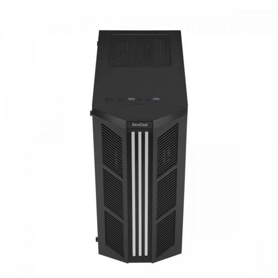 Gabinete Gamer Aerocool Prime Preto RGB Lateral Vidro