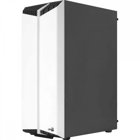 Gabinete Gamer Aerocool Bionic Branco RGB Lateral Vidro