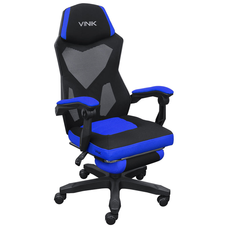 CADEIRA GAMER ROCKET PRETA COM AZUL - CGR10PAZ