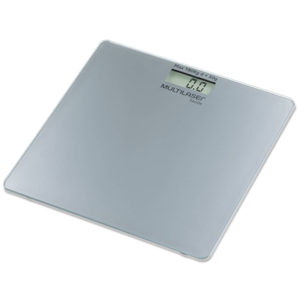 BALANÇA DE PESO CORPORAL RECARREGÁVEL VIA USB PRATA HC411