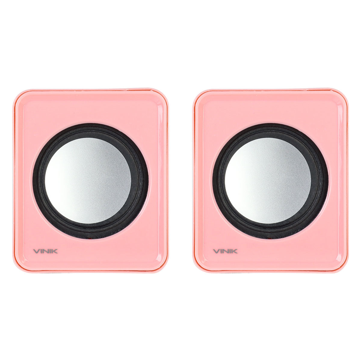 Caixa De Som 2.0 Usb 5v 2x 1w Com Controlador De Volume Rosa - Vs-01r