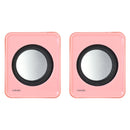 Caixa De Som 2.0 Usb 5v 2x 1w Com Controlador De Volume Rosa - Vs-01r