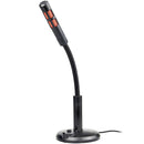 Microfone P2 Flexível Preto E Vermelho Ph375