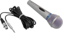 Microfone Profissional Com Fio 5 Metros Mc-200 Prata