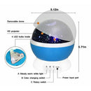 Projetor Globo Magico De Cristal Rotativo Galaxy LED Quarto Estrelado